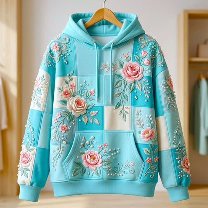 Floral Patchwork Hoodie GFTONMU2354