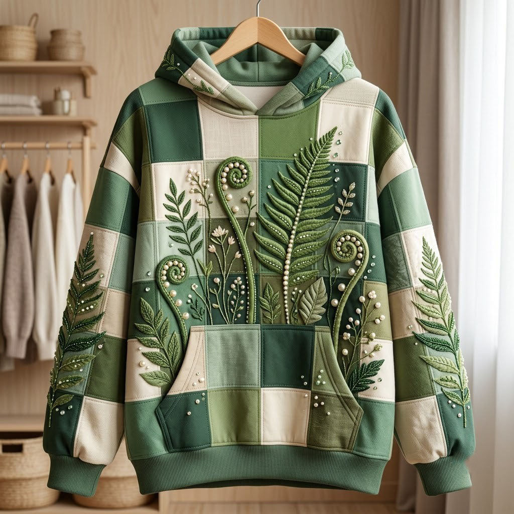 Floral Patchwork Hoodie GFTONMU2358