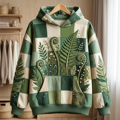 Floral Patchwork Hoodie GFTONMU2358