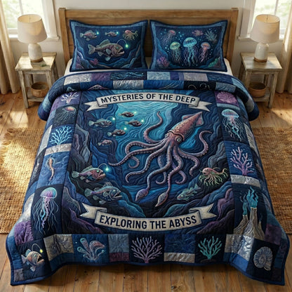 Ocean Wave 3-Quilted Bedding Set GFTONMU238