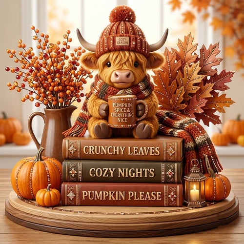 Highland Cow Wooden Block 3-Layers GFTONMU2419