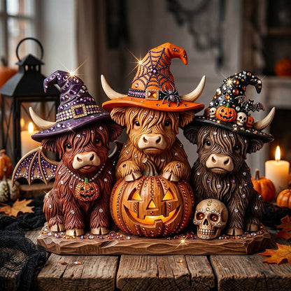 Highland Cow Wooden Block 3-Layers GFTONMU2421