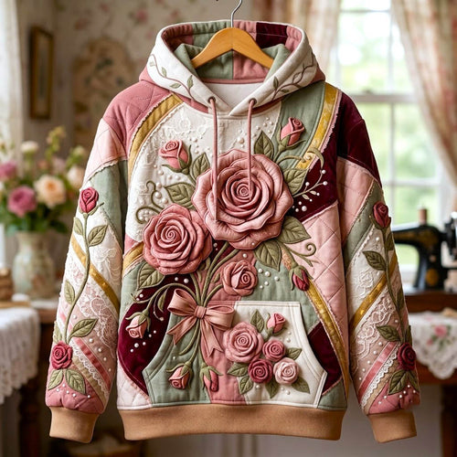 Floral Patchwork Hoodie GFTONMU2543