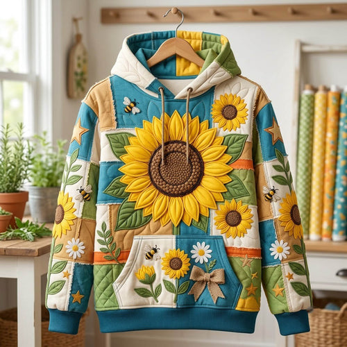 Floral Patchwork Hoodie GFTONMU2544