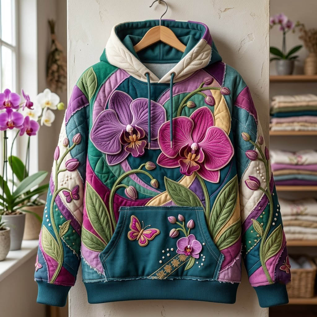 Floral Patchwork Hoodie GFTONMU2546