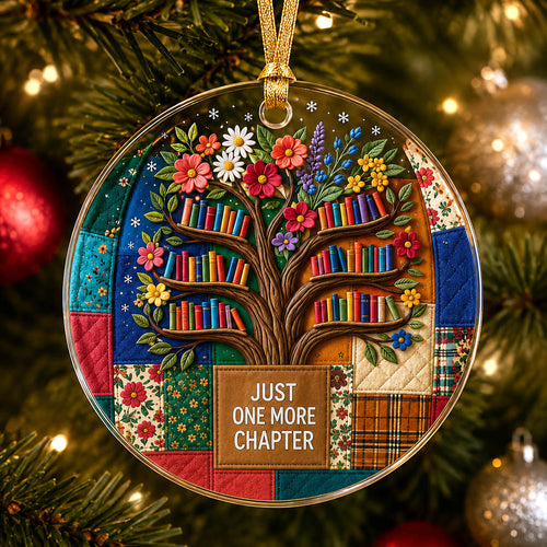 Book Lover Christmas Mica Ornament GFTONMU2553