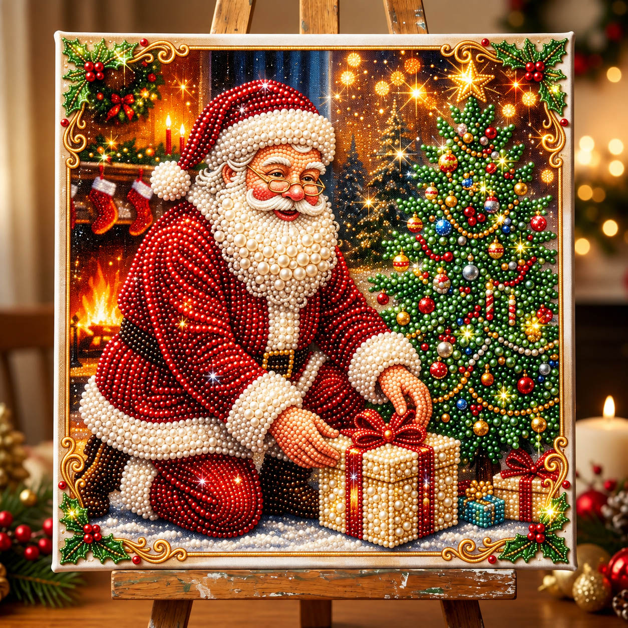 🔥 EARLY CHRISTMAS/HALLOWEEN SALE 49% OFF - Santa Claus DIY Diamond Pearl Art Kit