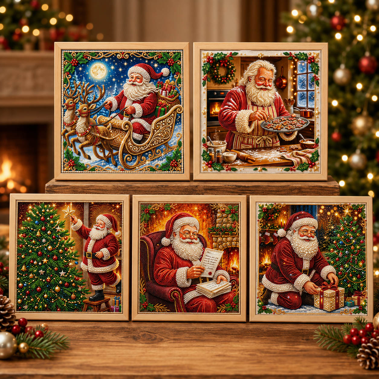 🔥 EARLY CHRISTMAS/HALLOWEEN SALE 49% OFF - Santa Claus DIY Diamond Pearl Art Kit