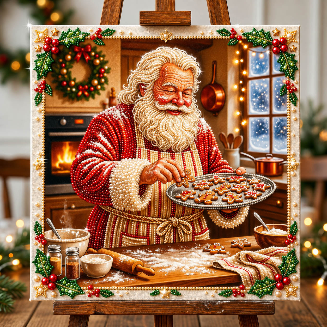 Santa Claus DIY Diamond Pearl Art Kit GFTONMU2578