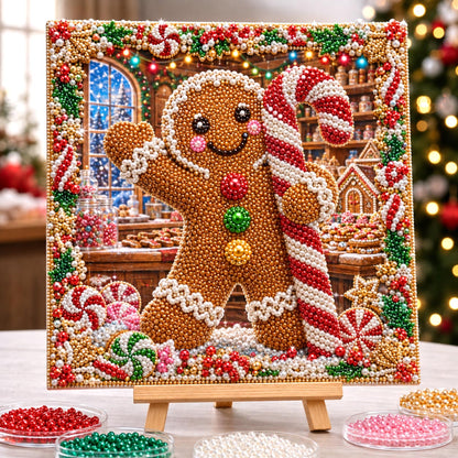 🔥 EARLY CHRISTMAS SALE 49% OFF - Gingerbread Man DIY Diamond Pearl Art Kit GFTONMU2624