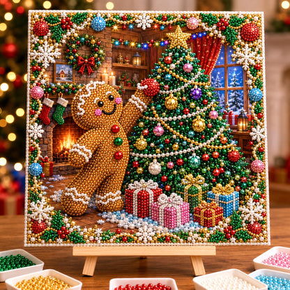 🔥 EARLY CHRISTMAS SALE 49% OFF - Gingerbread Man DIY Diamond Pearl Art Kit GFTONMU2624