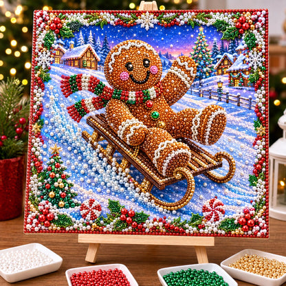 🔥 EARLY CHRISTMAS SALE 49% OFF - Gingerbread Man DIY Diamond Pearl Art Kit GFTONMU2624