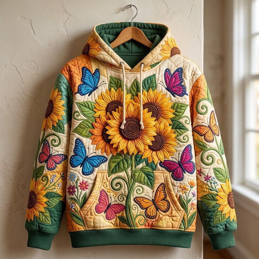 Sunflower Patchwork Hoodie GFTONMU2655