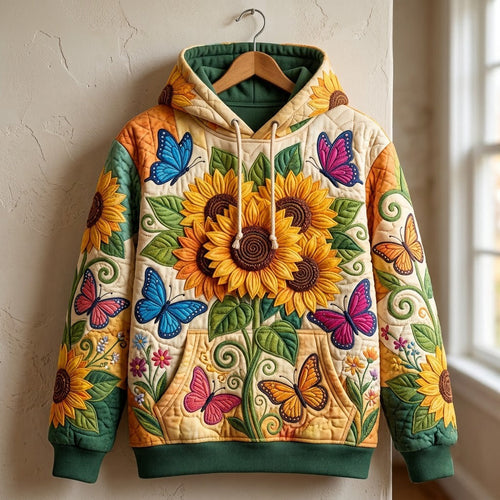 Sunflower Patchwork Hoodie GFTONMU2655