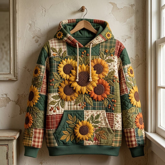 Sunflower Patchwork Hoodie GFTONMU2657