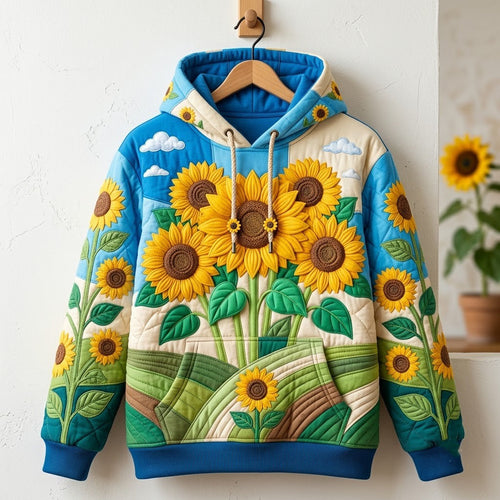 Sunflower Patchwork Hoodie GFTONMU2658