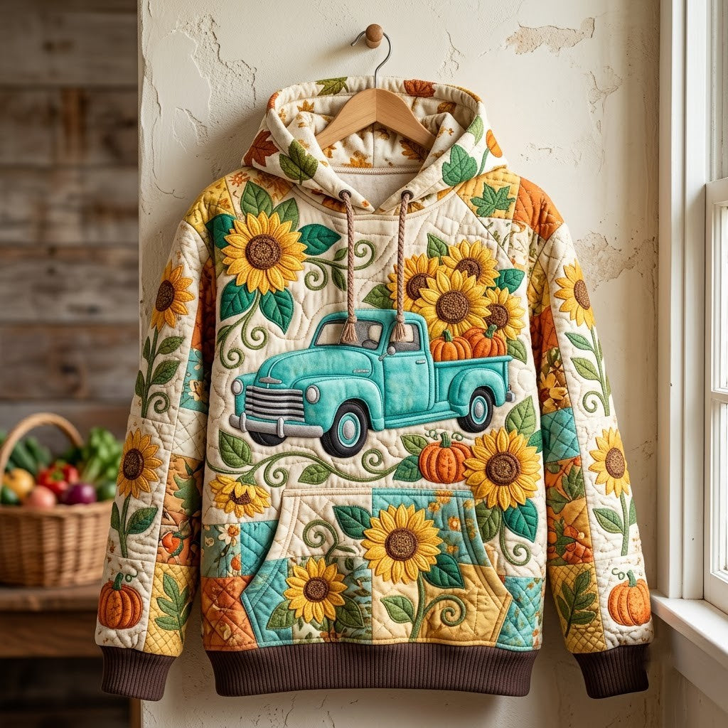 Sunflower Patchwork Hoodie GFTONMU2659