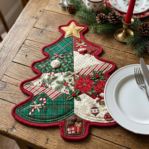 Merry Christmas Custom Shape Quilted Place Mat GFTONMU2708