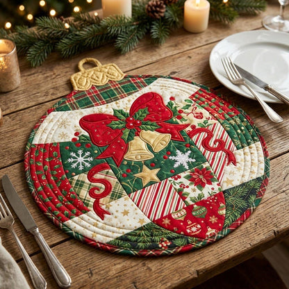 Merry Christmas Custom Shape Quilted Place Mat GFTONMU2711