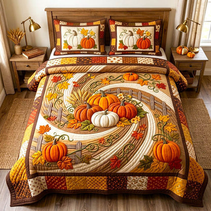 Pumpkin Patch 3-Piece Quilted Bedding Set GFTONMU2775