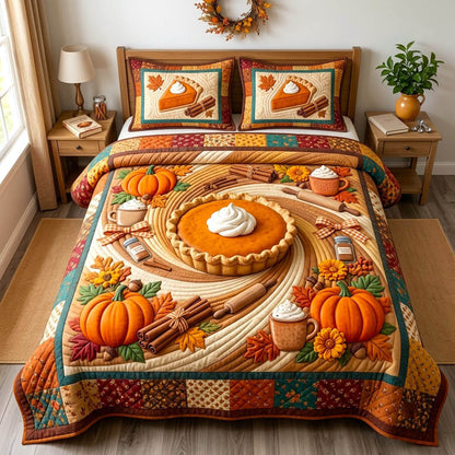 Pumpkin Patch 3-Piece Quilted Bedding Set GFTONMU2777