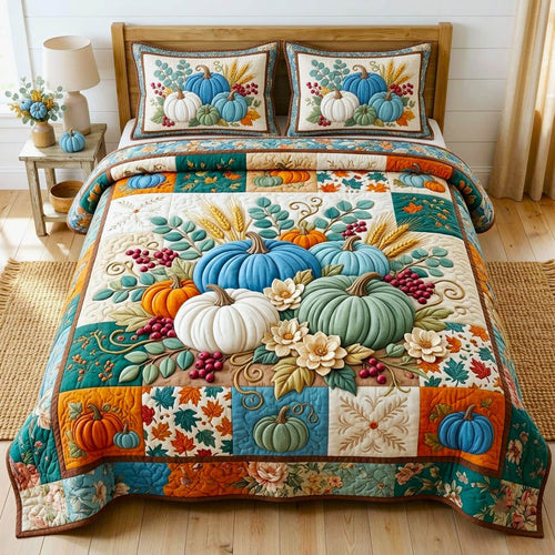 Pumpkin Patch 3-Piece Quilted Bedding Set GFTONMU2779