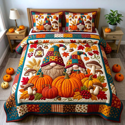 Pumpkin Patch 3-Piece Quilted Bedding Set GFTONMU2783
