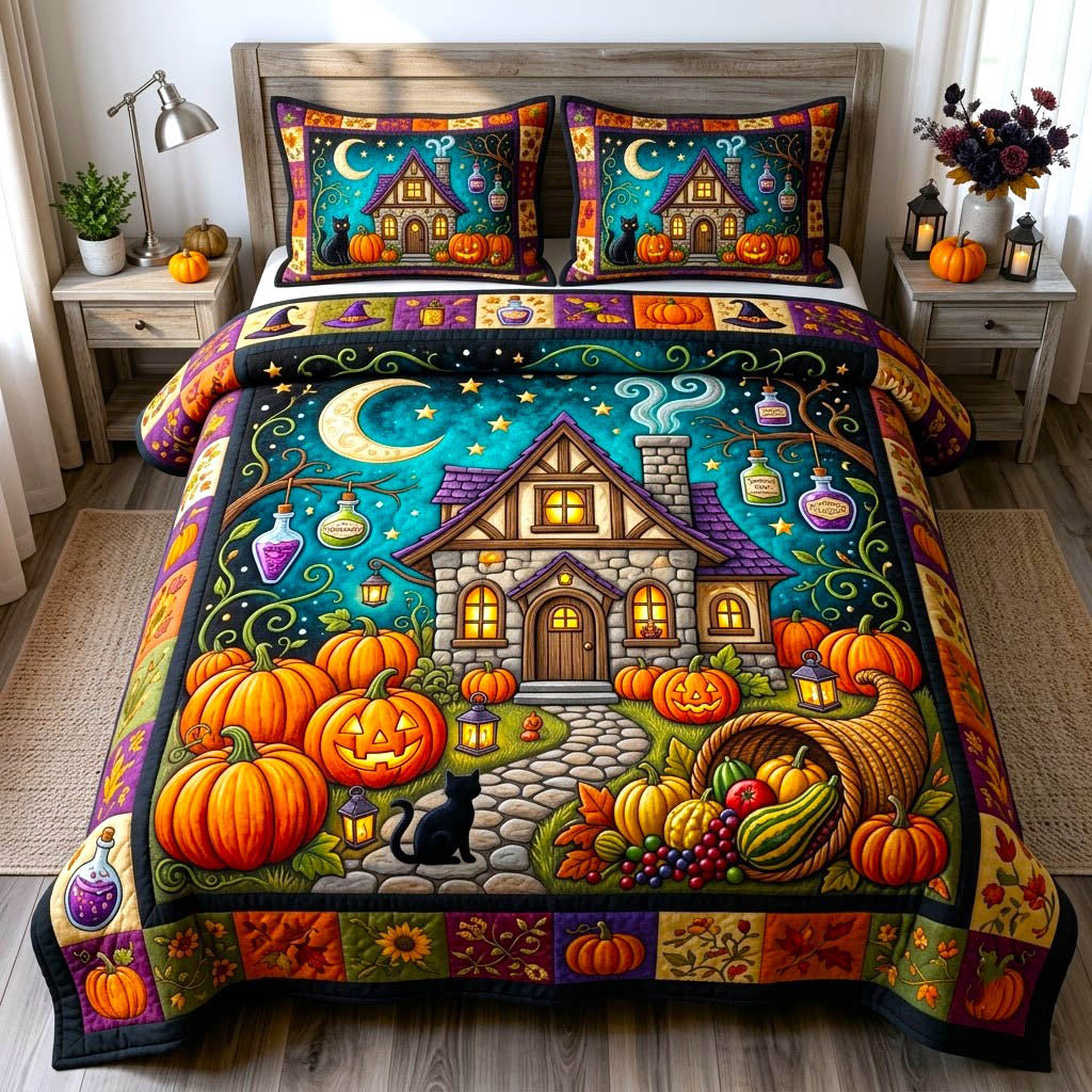 Pumpkin Patch 3-Piece Quilted Bedding Set GFTONMU2785