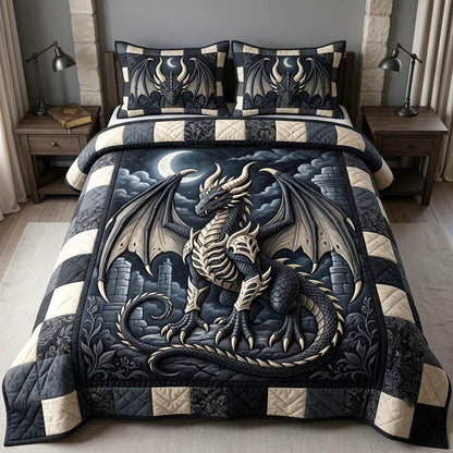 Mythical Dragon 3-Piece Quilted Bedding Set GFTONMU2828