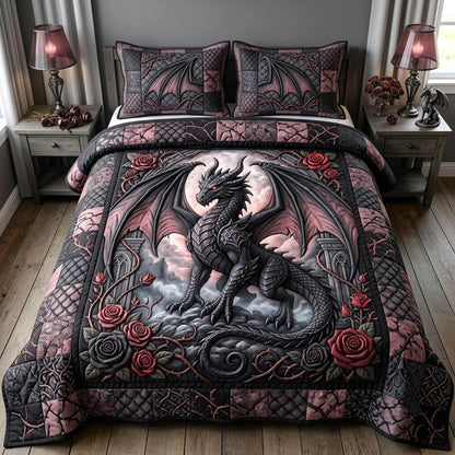 Mythical Dragon 3-Piece Quilted Bedding Set GFTONMU2831