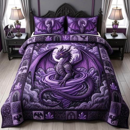 Mythical Dragon 3-Piece Quilted Bedding Set GFTONMU2832