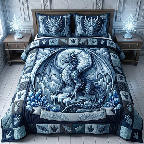 Mythical Dragon 3-Piece Quilted Bedding Set GFTONMU2834