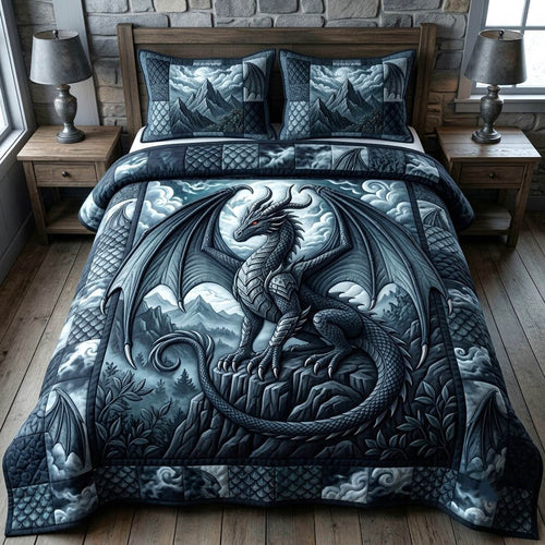 Mythical Dragon 3-Piece Quilted Bedding Set GFTONMU2836