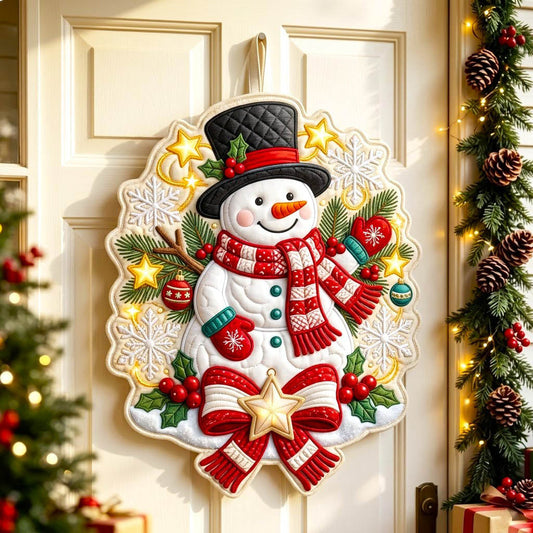 Christmas Spirit Custom Shape Quilted Door Hanger GFTONMU2858