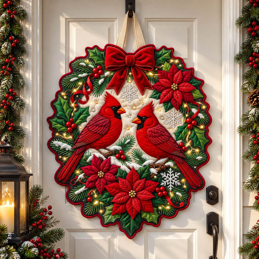 Christmas Spirit Custom Shape Quilted Door Hanger GFTONMU2863