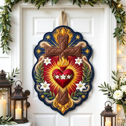 Christian Faith Custom Shape Quilted Door Hanger GFTONMU2892