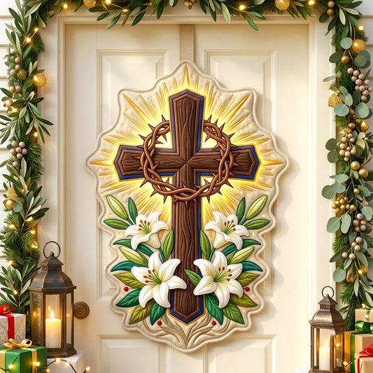 Christian Faith Custom Shape Quilted Door Hanger GFTONMU2895
