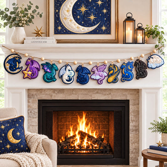 Mythical Dragon Custom Shape Quilted Garland GFTONMU2899