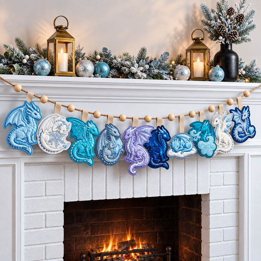 Mythical Dragon Custom Shape Quilted Garland GFTONMU2900