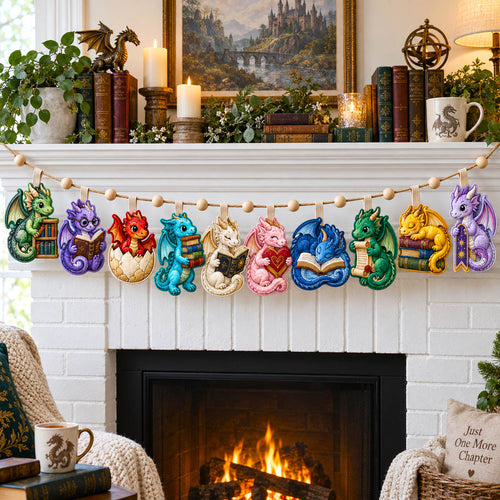 Mythical Dragon Custom Shape Quilted Garland GFTONMU2902