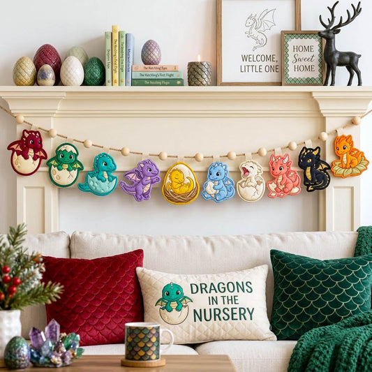 Mythical Dragon Custom Shape Quilted Garland GFTONMU2903