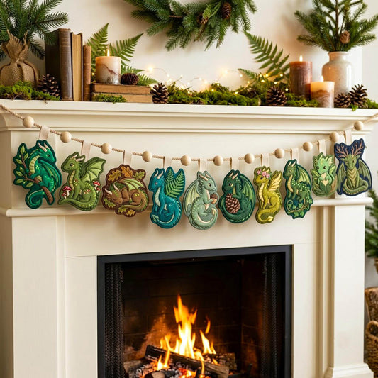 Mythical Dragon Custom Shape Quilted Garland GFTONMU2904