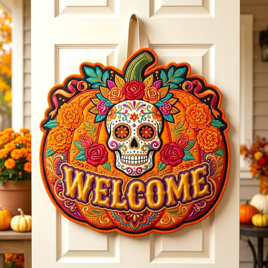 Día de Muertos Custom Shape Quilted Door Hanger GFTONMU2940