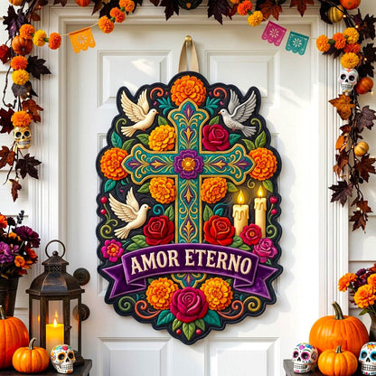 Día de Muertos Custom Shape Quilted Door Hanger GFTONMU2941