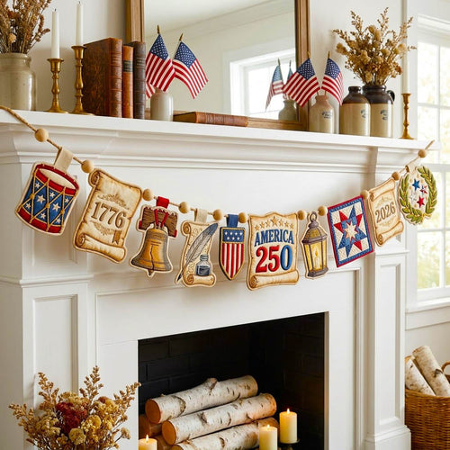 American Pride Custom Shape Quilted Garland GFTONMU2953