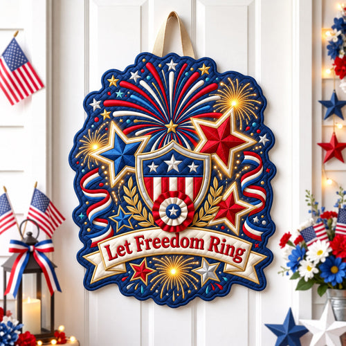 American Pride Custom Shape Quilted Door Hanger GFTONMU2996