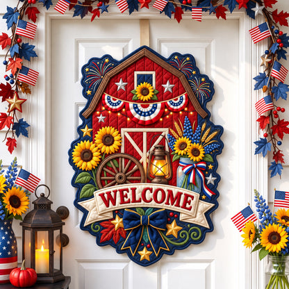 American Pride Custom Shape Quilted Door Hanger GFTONMU2997