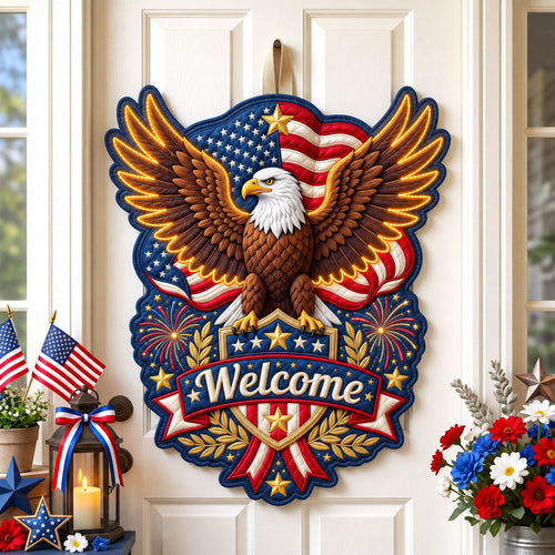 American Pride Custom Shape Quilted Door Hanger GFTONMU3000