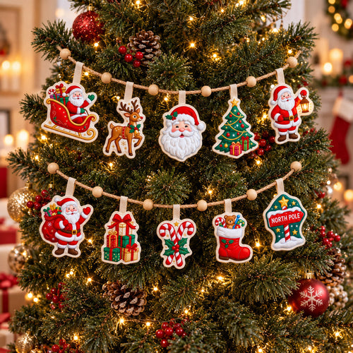 Christmas Spirit Custom Shape Quilted Garland GFTONMU3023