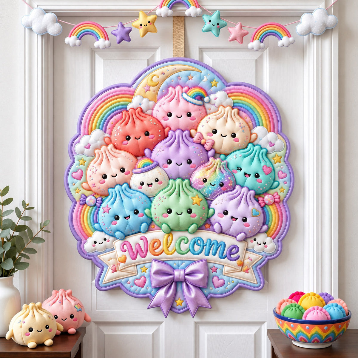 Dumpling Lover Custom Shape Quilted Door Hanger GFTONMU3090